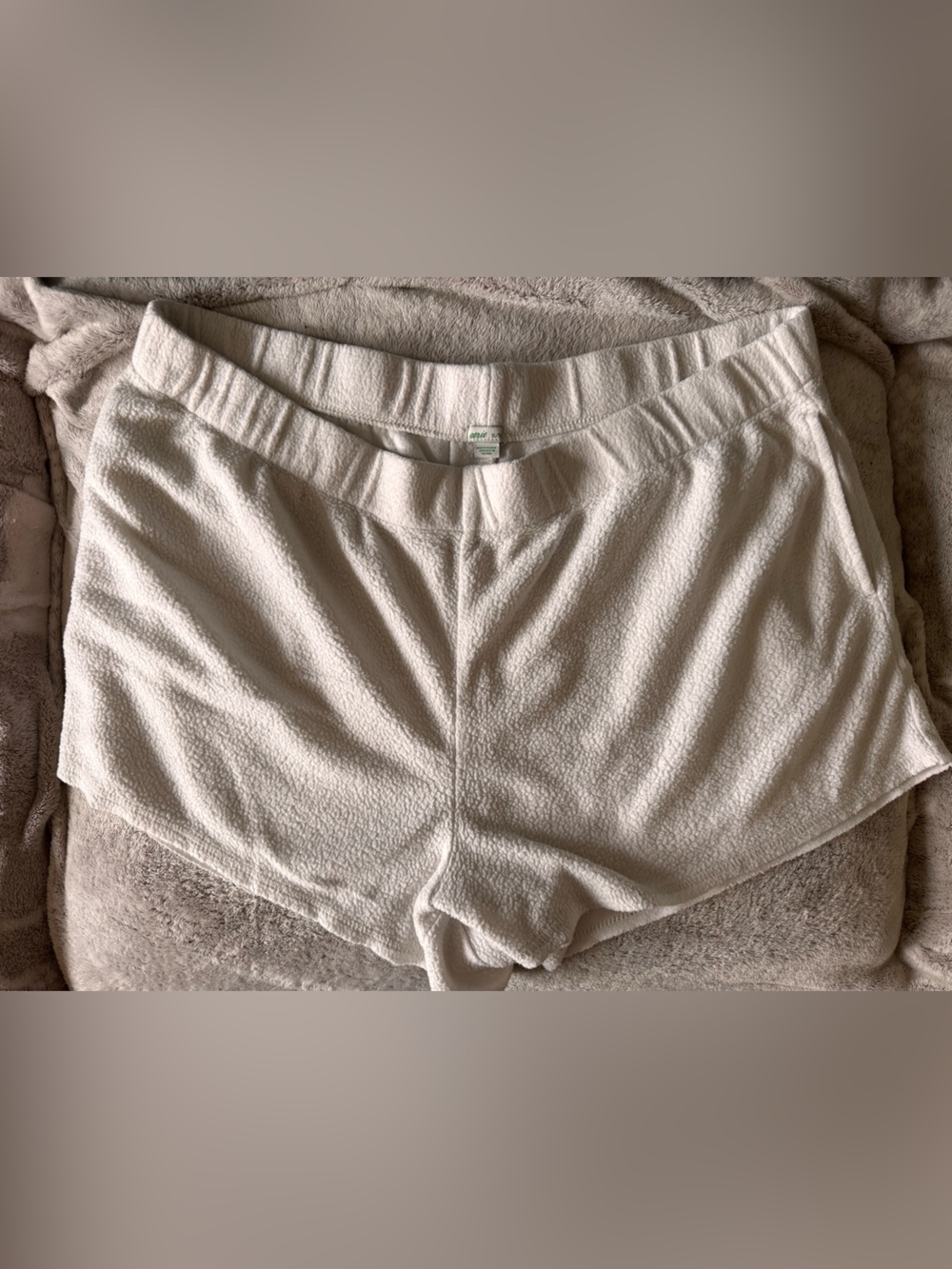 Aerie White Cozy Sleep Shorts